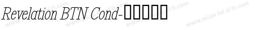 Revelation BTN Cond字体转换